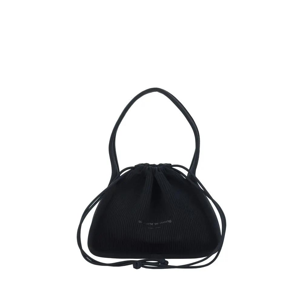Alexander Wang Ryan Small Black Ribbed Shoulder Bag Alexander Wang