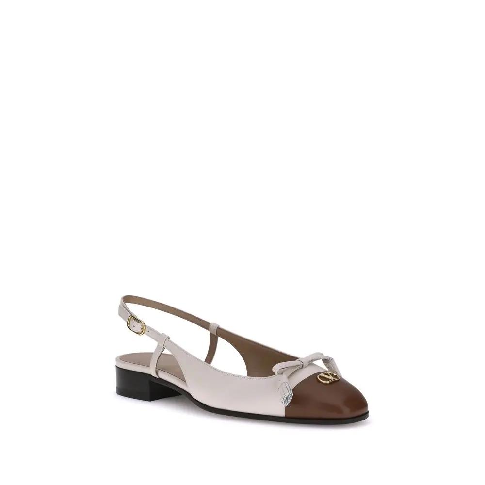 Valentino Garavani Cream Goatskin Ballet Flats Valentino Garavani