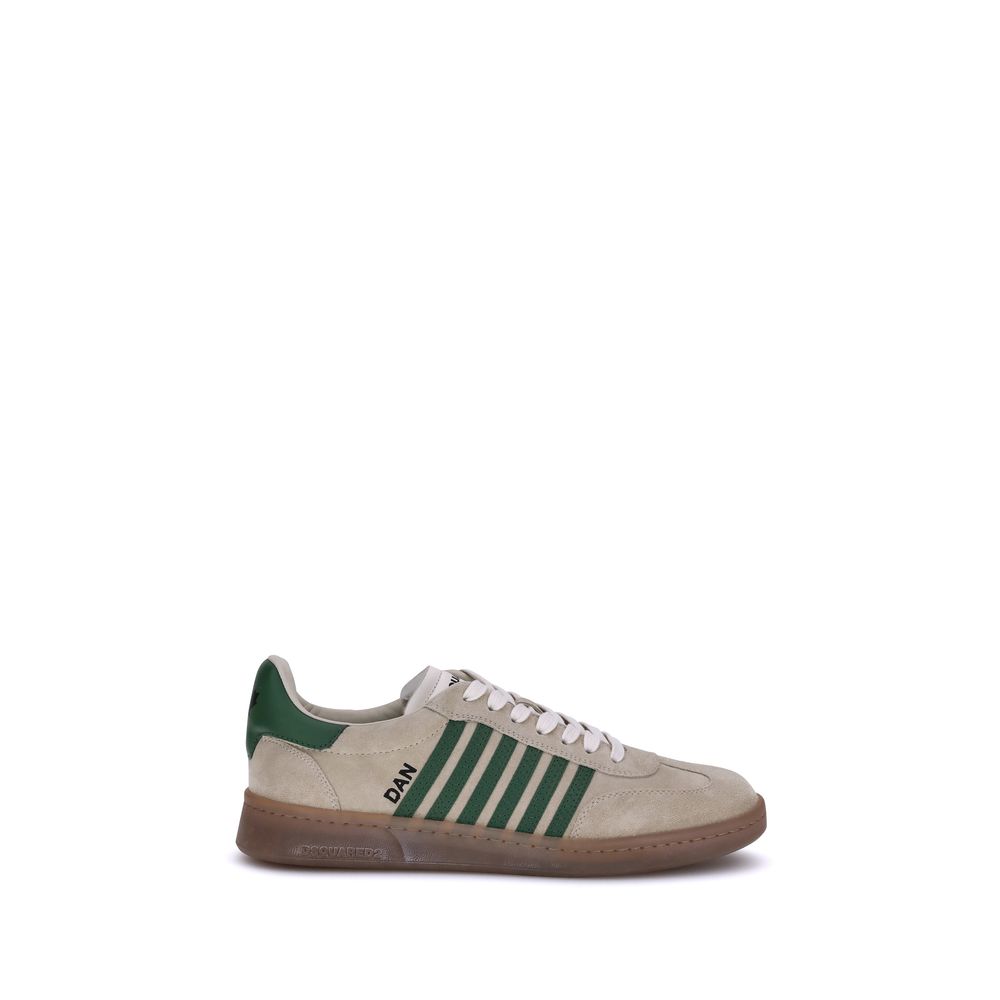 Dsquared² Green Calf Leather Bos Taurus Low Top Sneakers Dsquared²