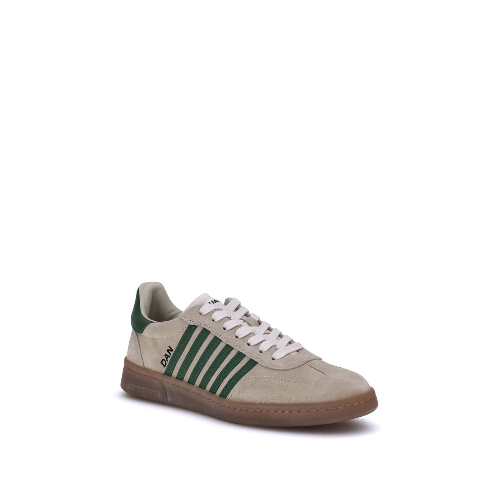 Dsquared² Green Calf Leather Bos Taurus Low Top Sneakers Dsquared²