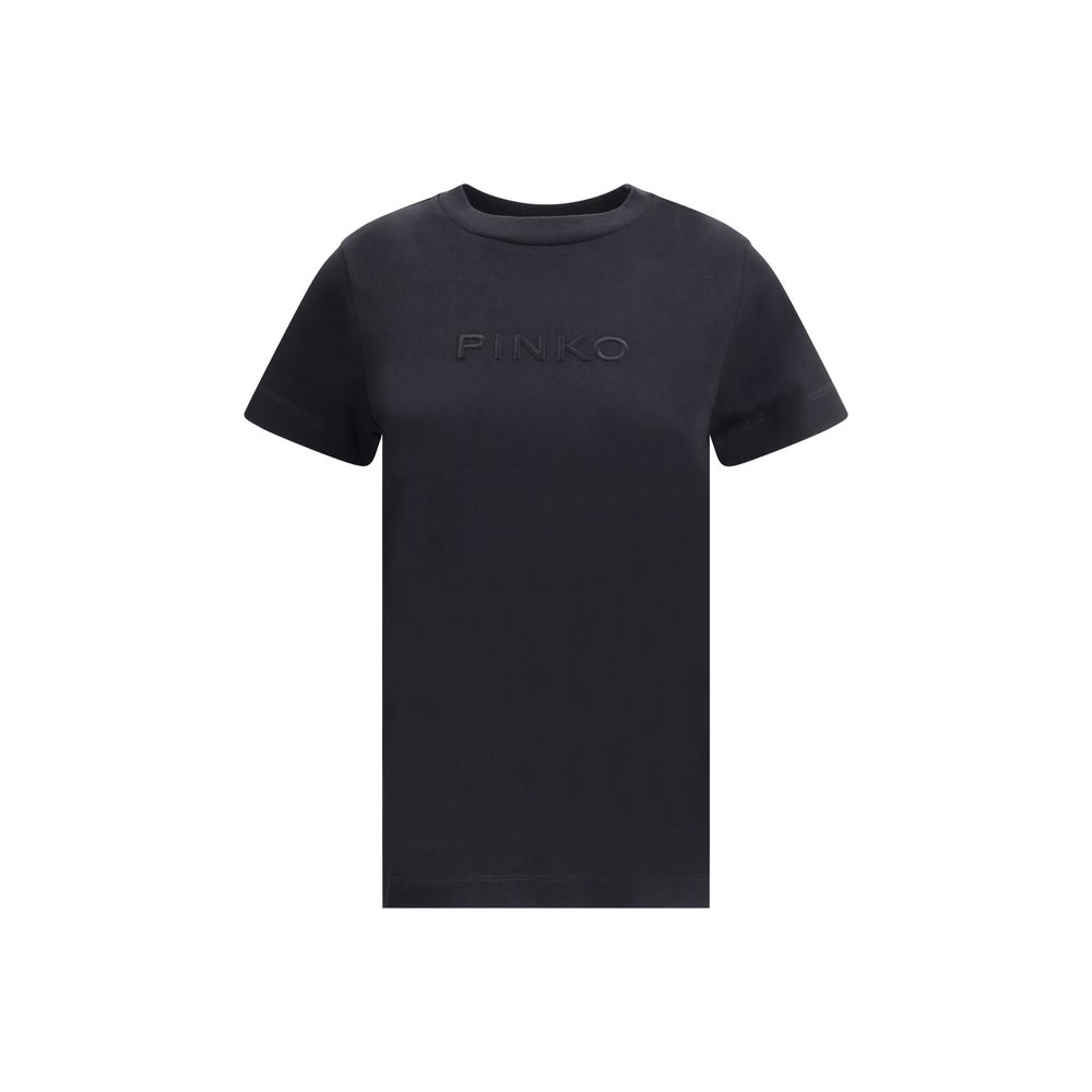 PINKO Black Cotton T-Shirt PINKO