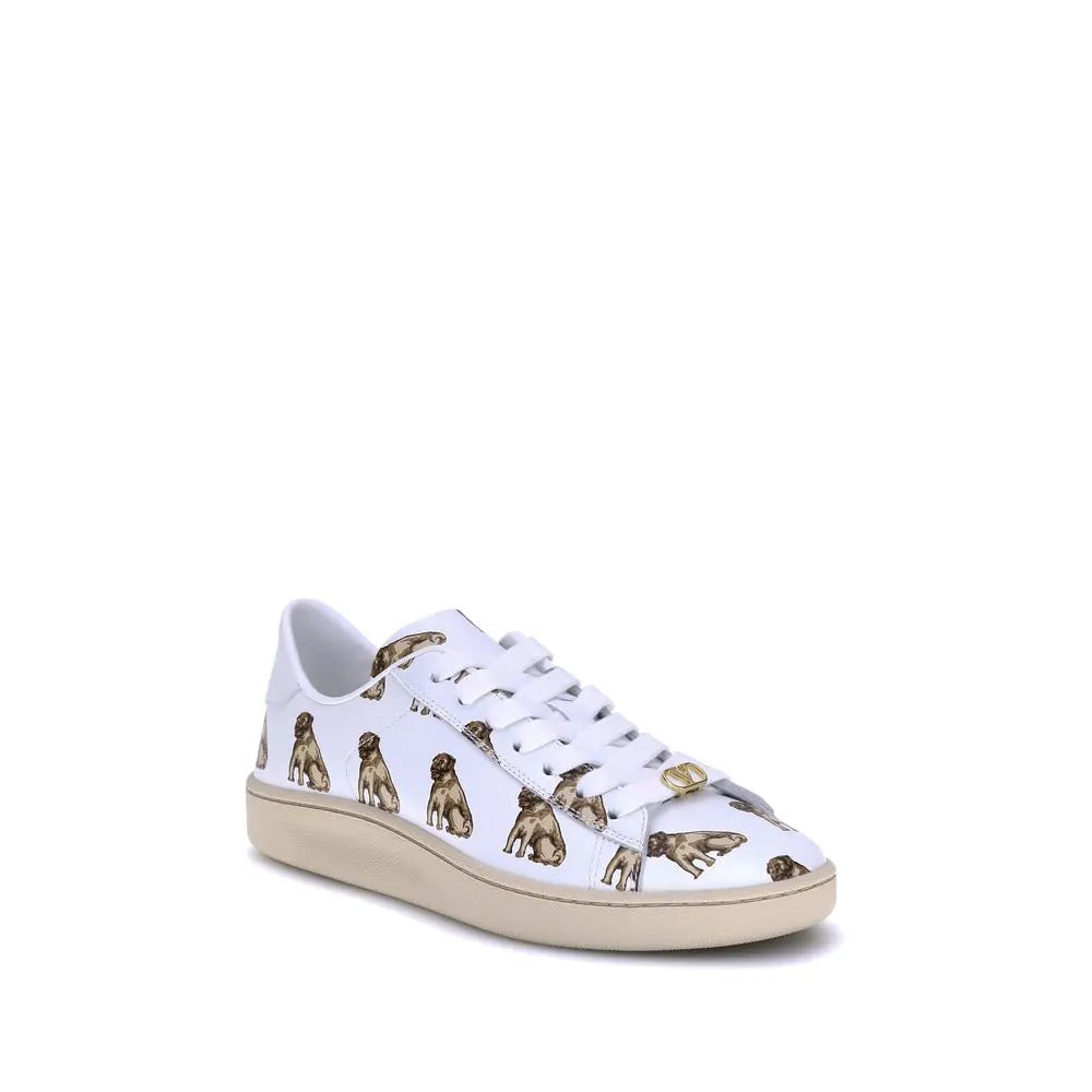 Valentino Garavani Royco Leather Sneakers – Hondenprint | Maison Martin Valentino Garavani