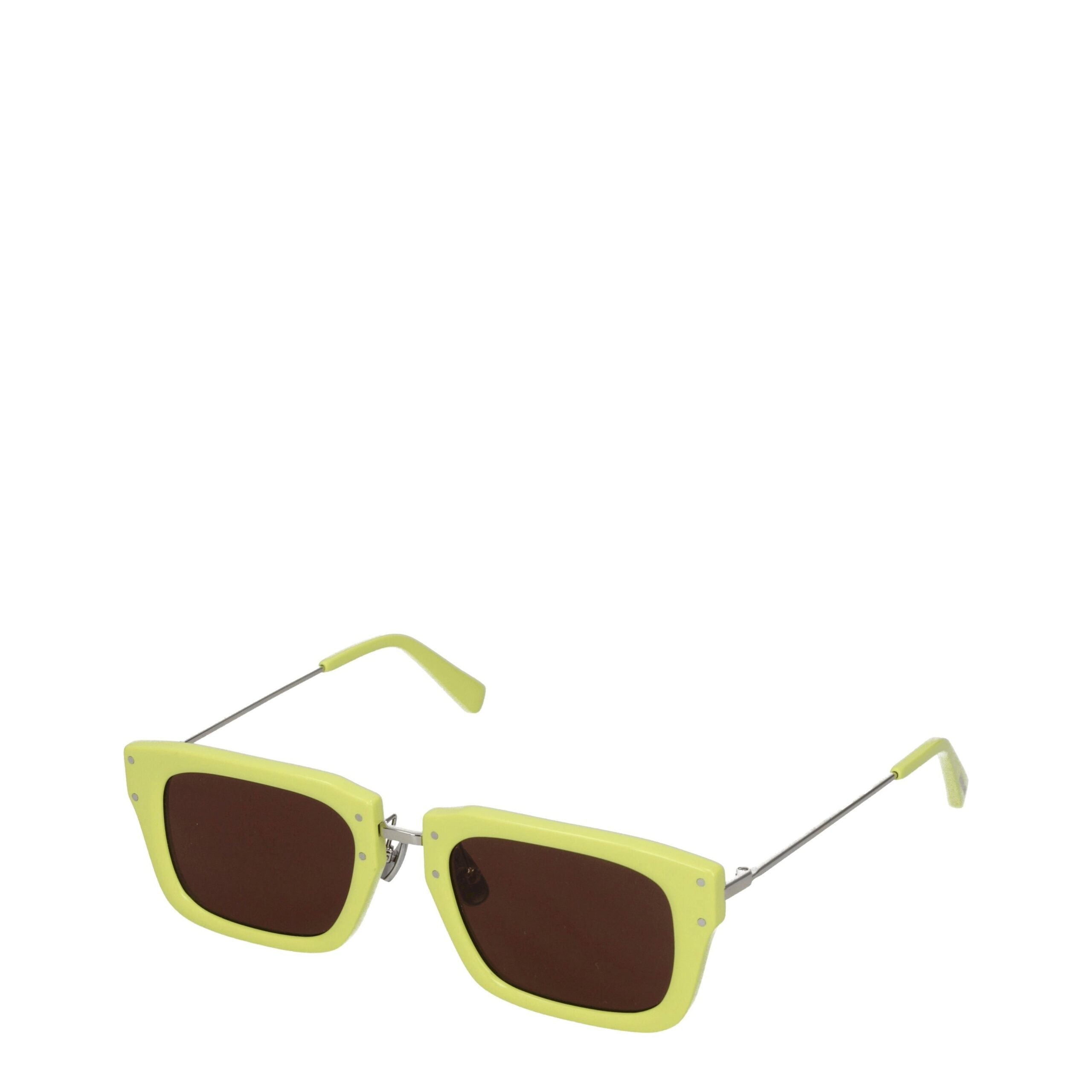 Jacquemus yellow acetate square optical sunglasses