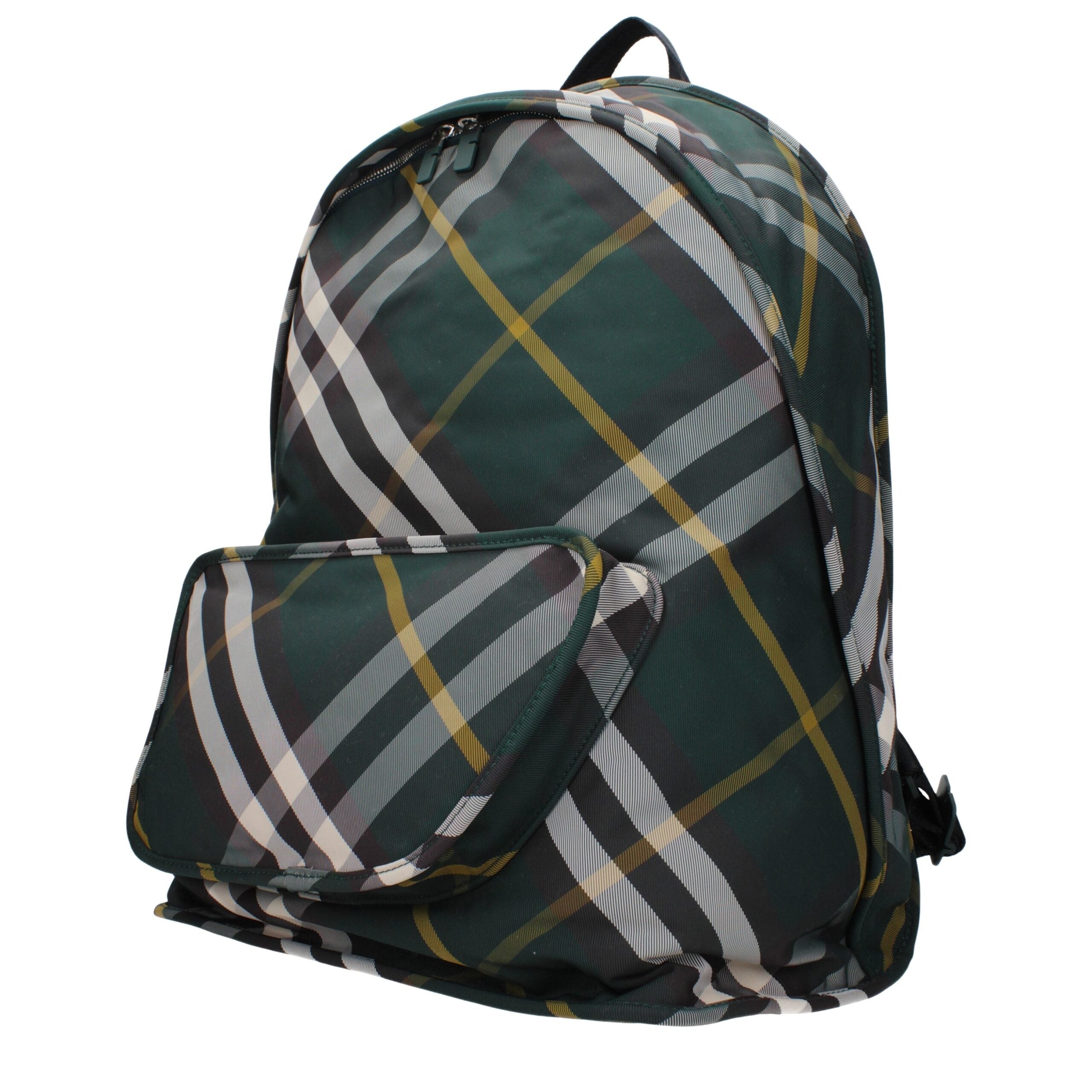 Burberry Check Fabric Backpack Groen – Iconisch Canvas & Luxe Design Burberry