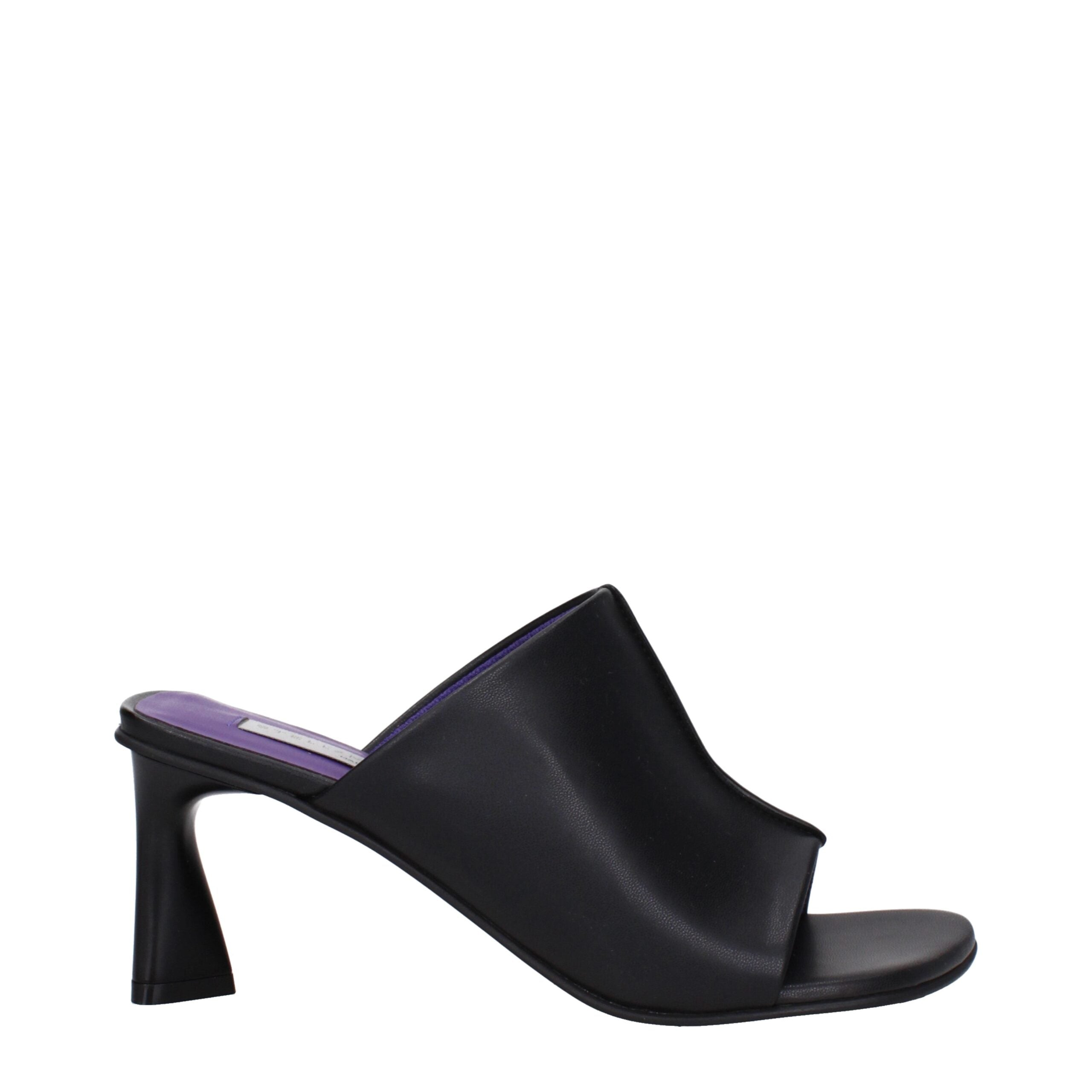 Stella McCartney Black Leather Stiletto Heel Sandals Stella McCartney