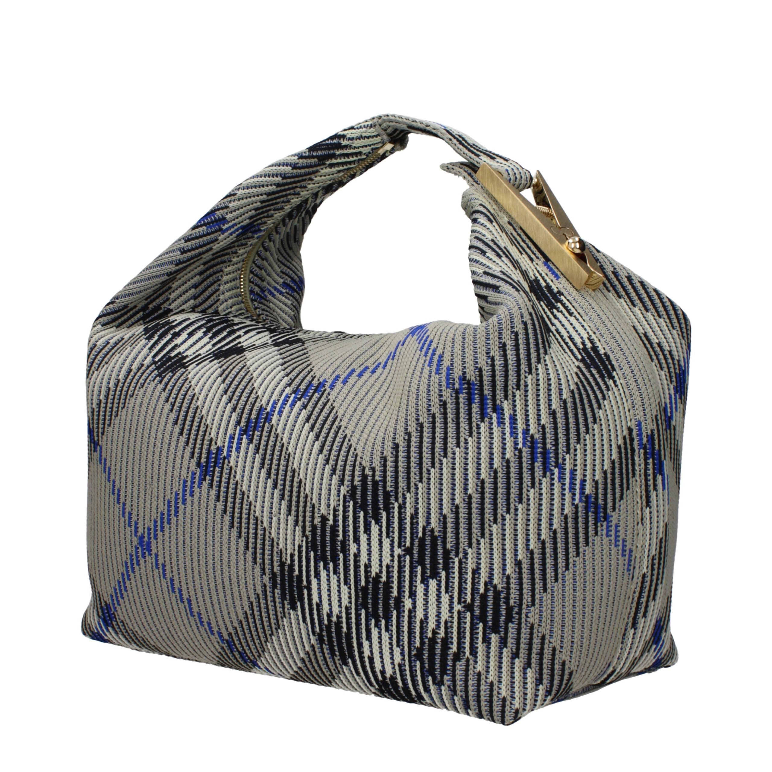 Burberry Check Polyamide Handbag – Groen & Lichen met Goudkleurige Details