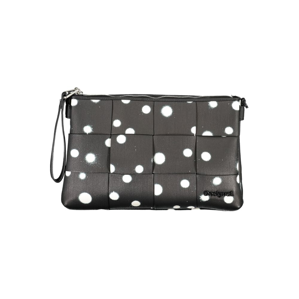 Desigual Polka Dot Bag Handtas Zwart Met Afneembare Schakelketting