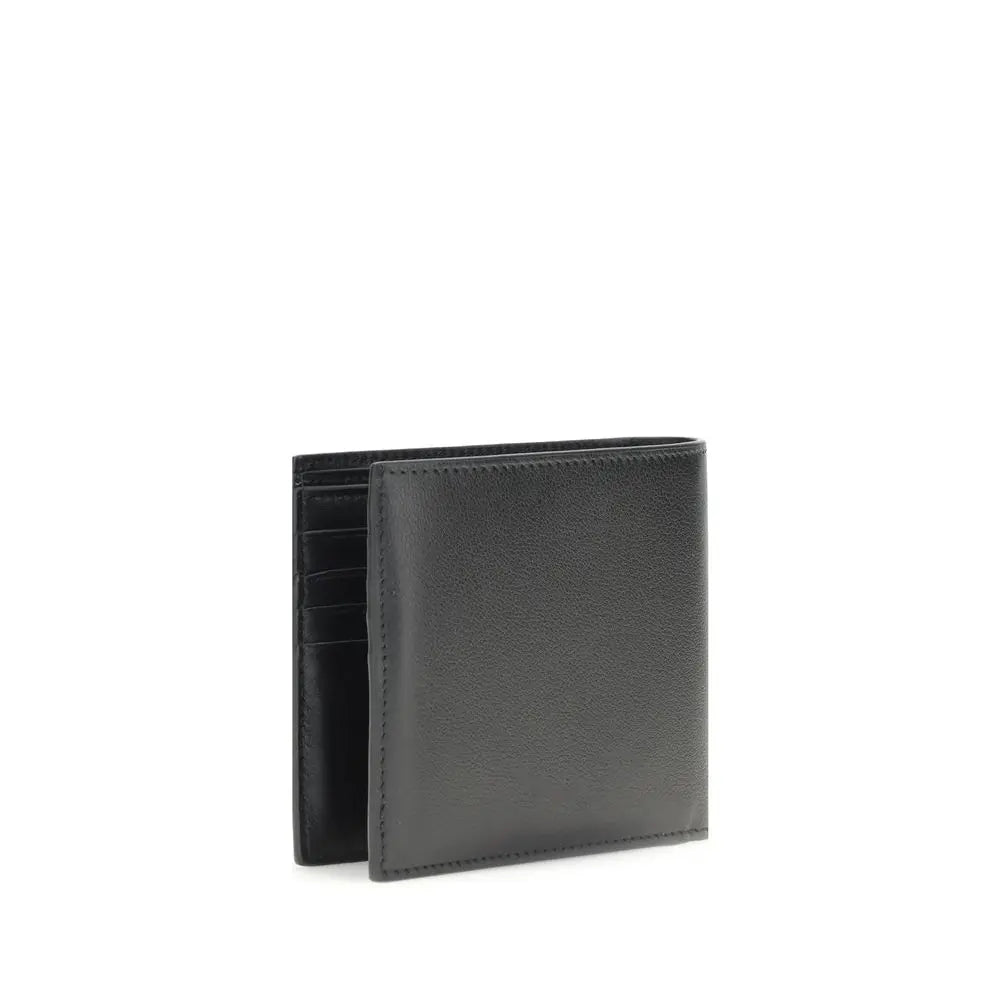 Balenciaga Black Calfskin Wallet with Gold Logo Plaque Balenciaga