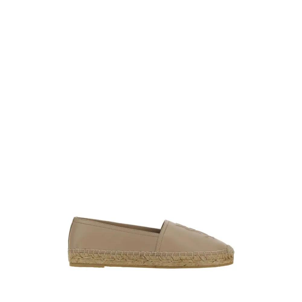 Saint Laurent Lambskin Espadrilles – Bruin Lamsleder Saint Laurent