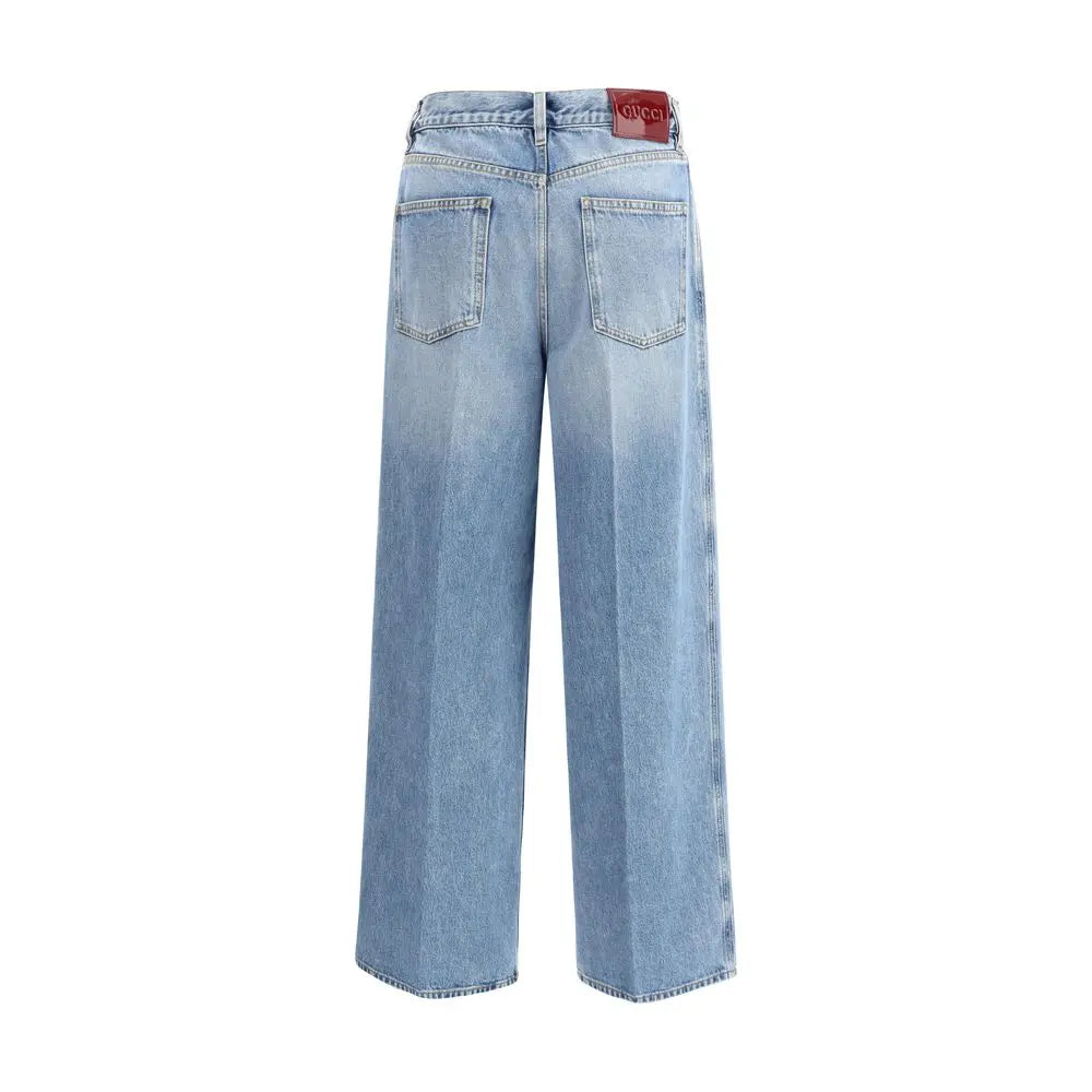 Gucci Light Blue Cotton Jeans Denim Gucci