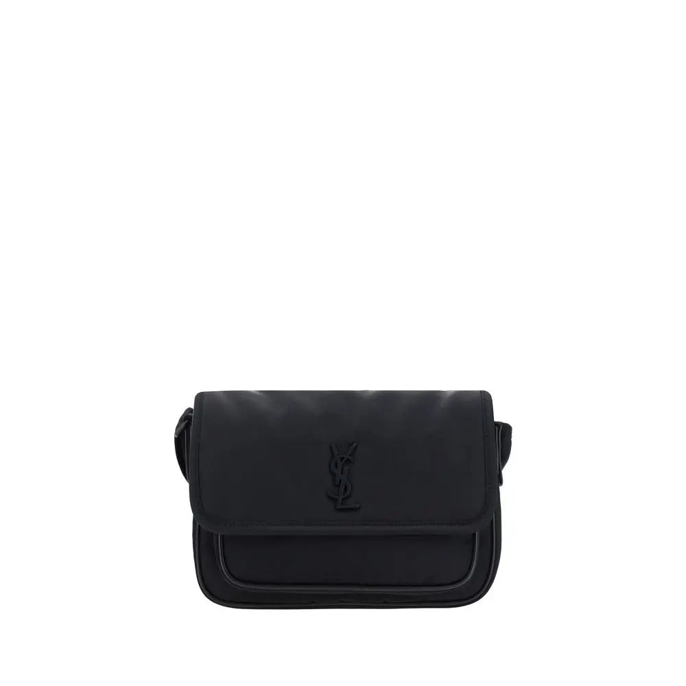 Saint Laurent Shoulder Bag – Zwart Polyamide met YSL-logo Saint Laurent
