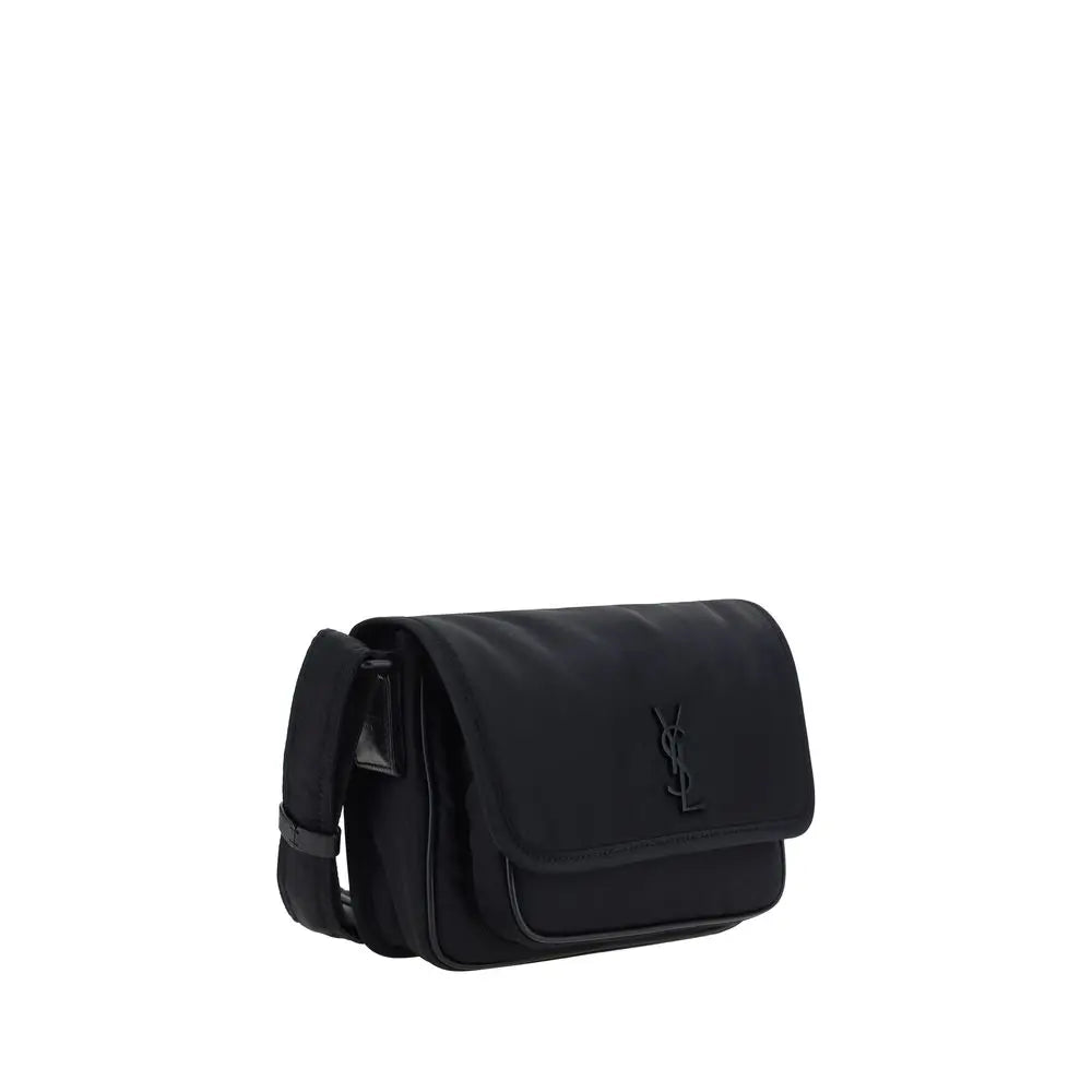 Saint Laurent Shoulder Bag – Zwart Polyamide met YSL-logo Saint Laurent