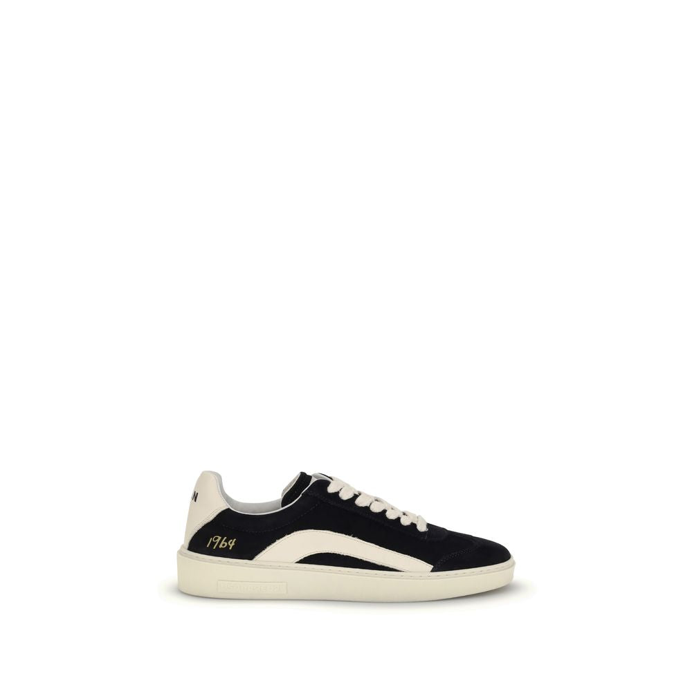 Dsquared² Black Calf Leather Bos Taurus Low Top Sneakers Dsquared²