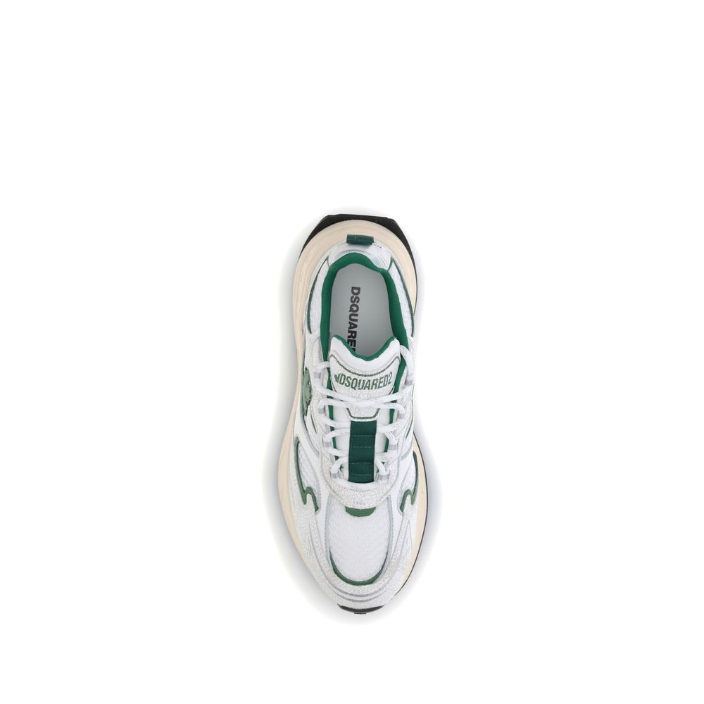 Dsquared² White Calf Leather Bos Taurus Athletic Sneakers Dsquared²