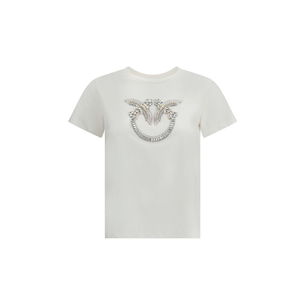 PINKO White Cotton T-Shirt PINKO