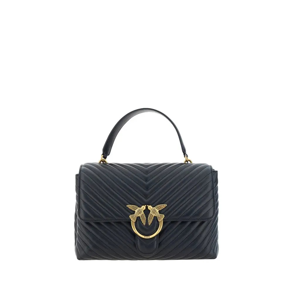 Pinko Love Lady Black Leather Handbag | Maison Martin PINKO