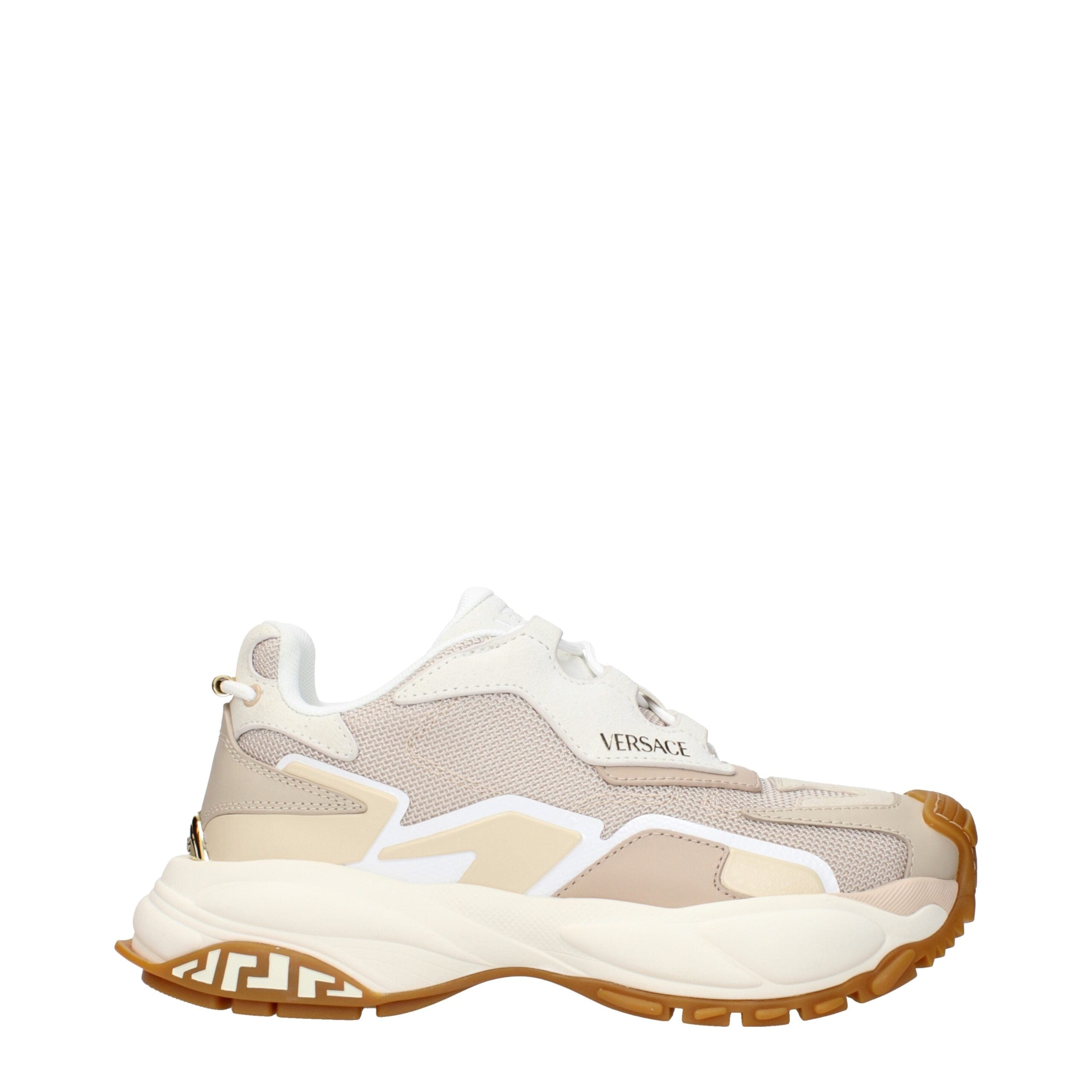 Versace Mercury M_VS_03 Sneakers – Beige & Crème Stoffen Sneakers met Logo-detail