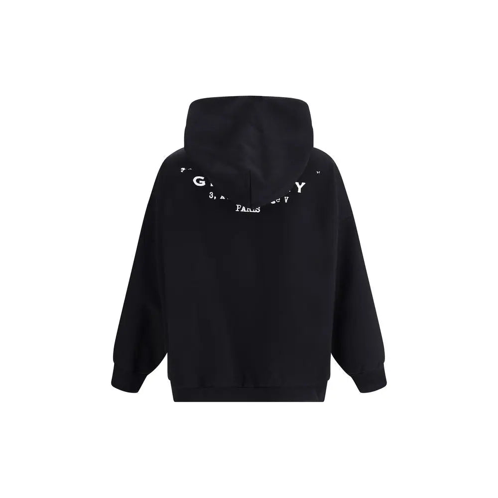 Givenchy Oversized Cotton Hoodie – Zwart met Logo Print Givenchy