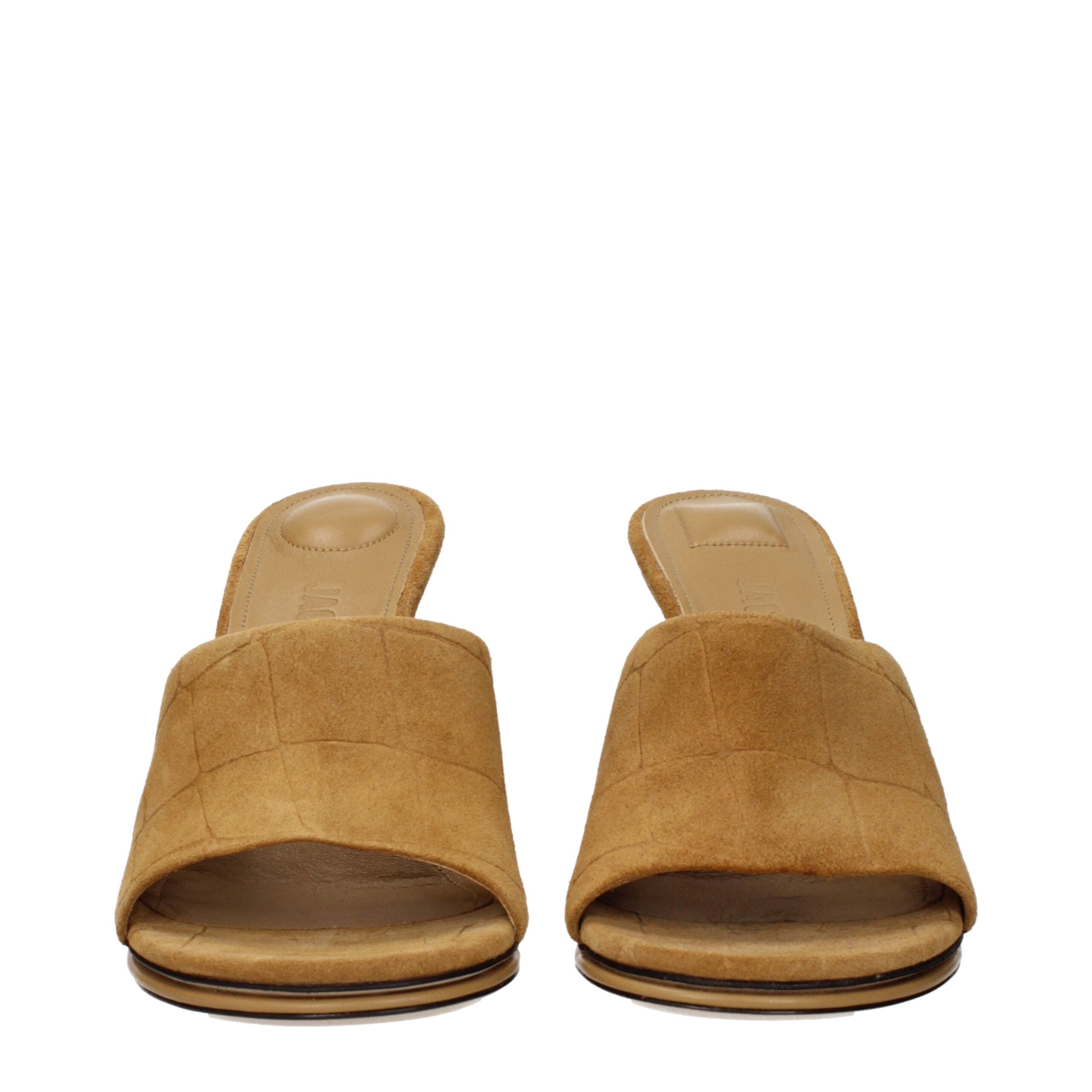 Jacquemus Cognac Calfskin Sculpted Stiletto Sandals