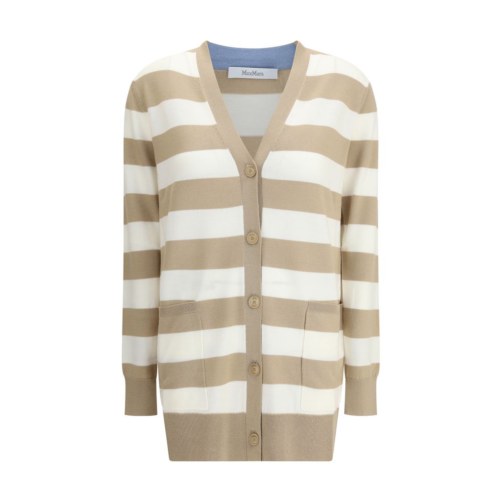 Max Mara Multicolor Fleece Wool Cardigan Max Mara