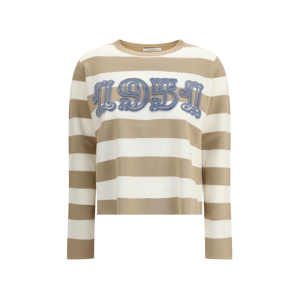 Max Mara Beige Fleece Wool Sweatshirt Max Mara