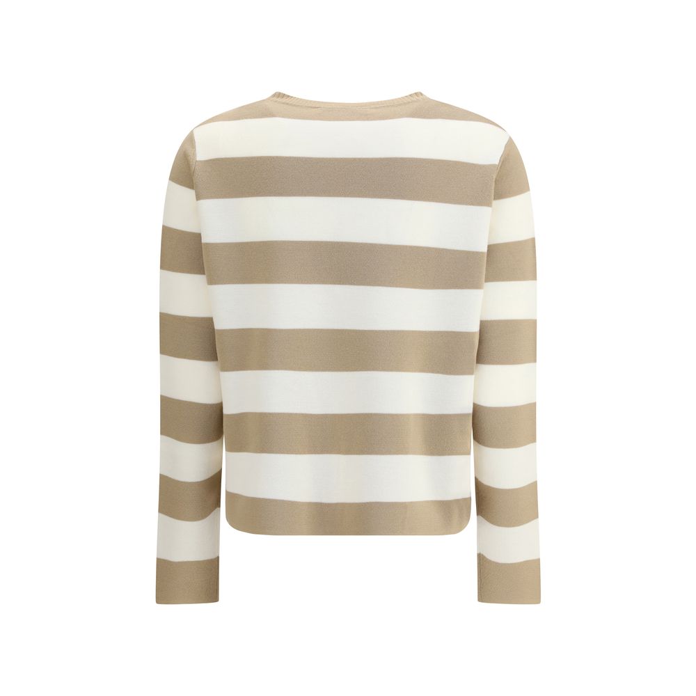 Max Mara Beige Fleece Wool Sweatshirt Max Mara