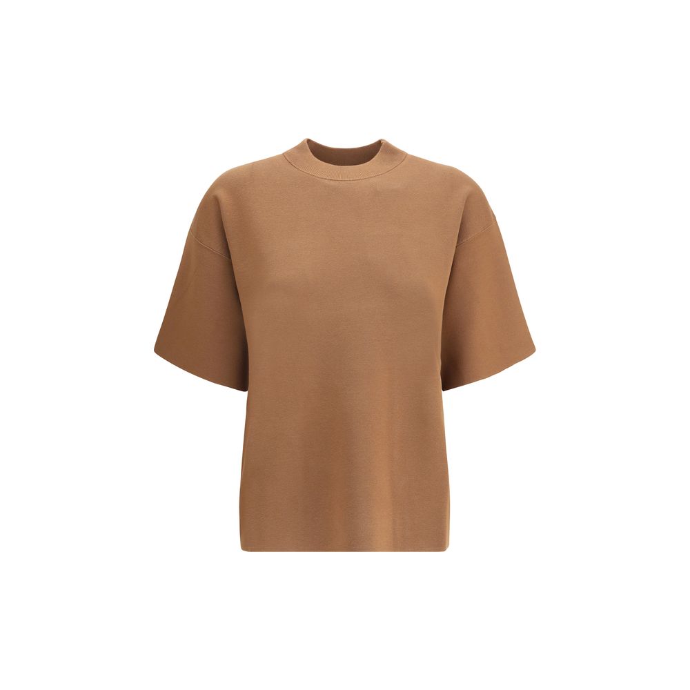 Max Mara Brown Polyester T-Shirt Max Mara
