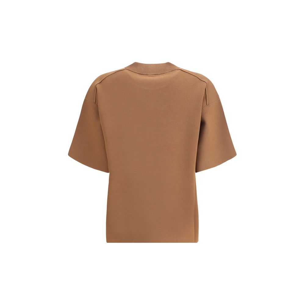 Max Mara Brown Polyester T-Shirt Max Mara
