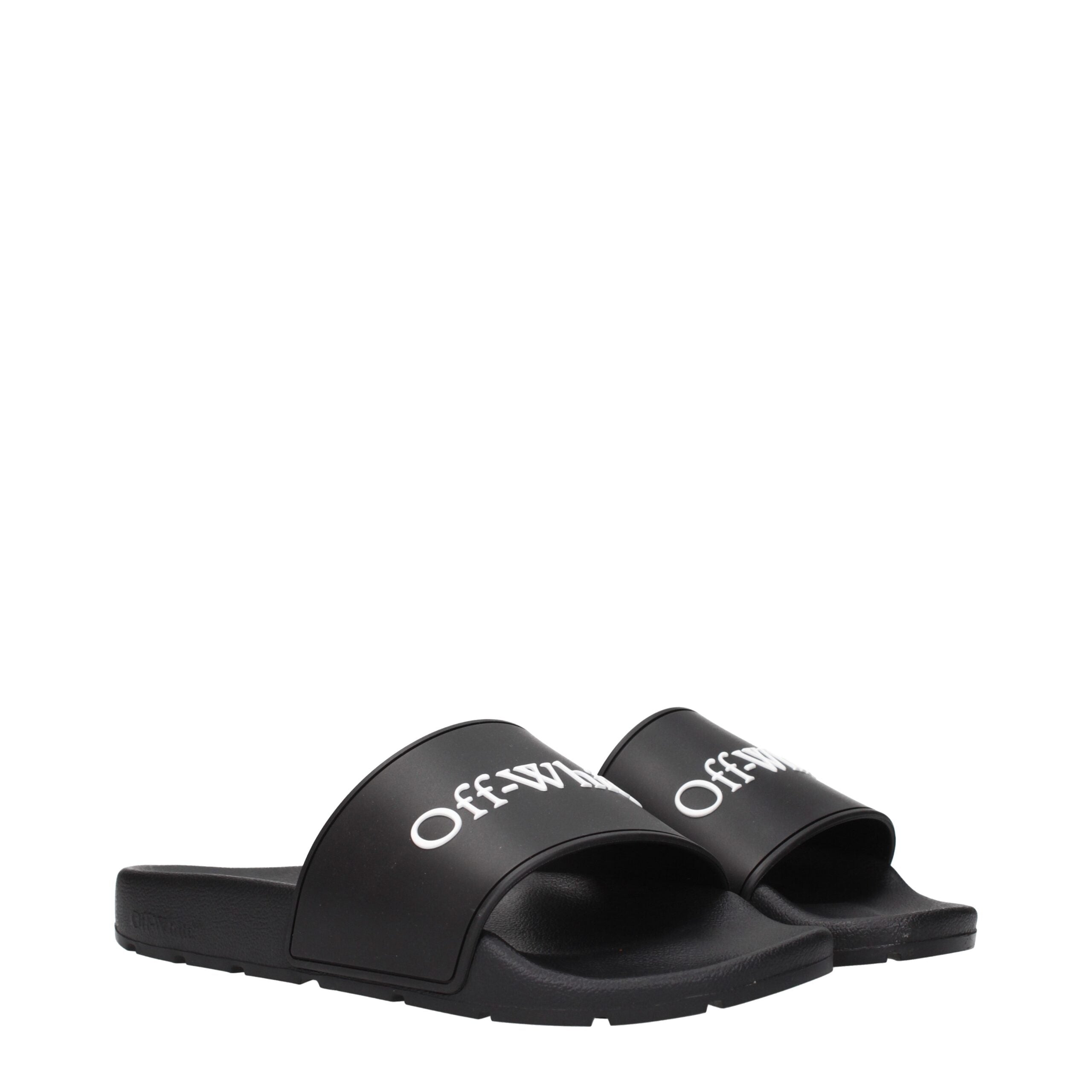 Off-White Black Slippers