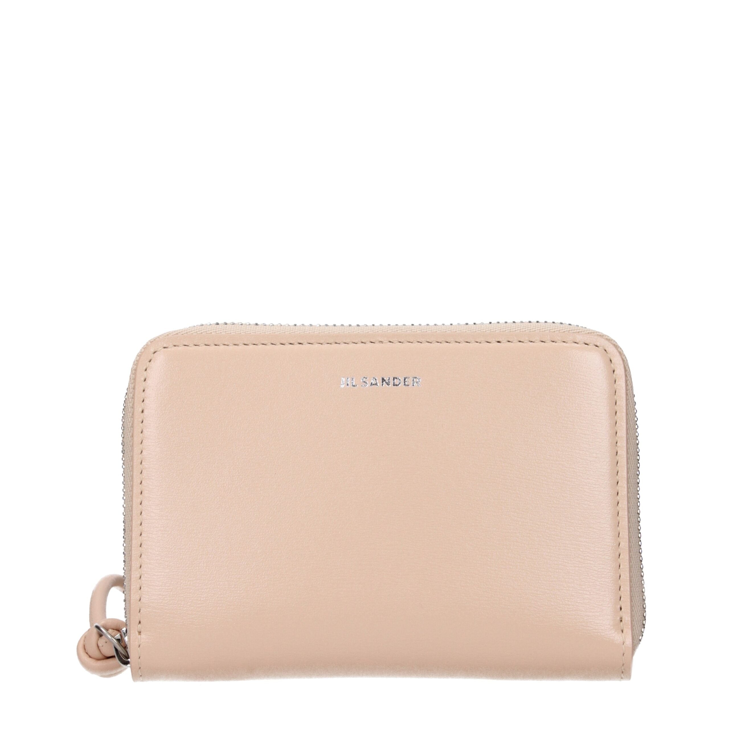 Jil Sander Leather Zip-Around Wallet – Soft Pink