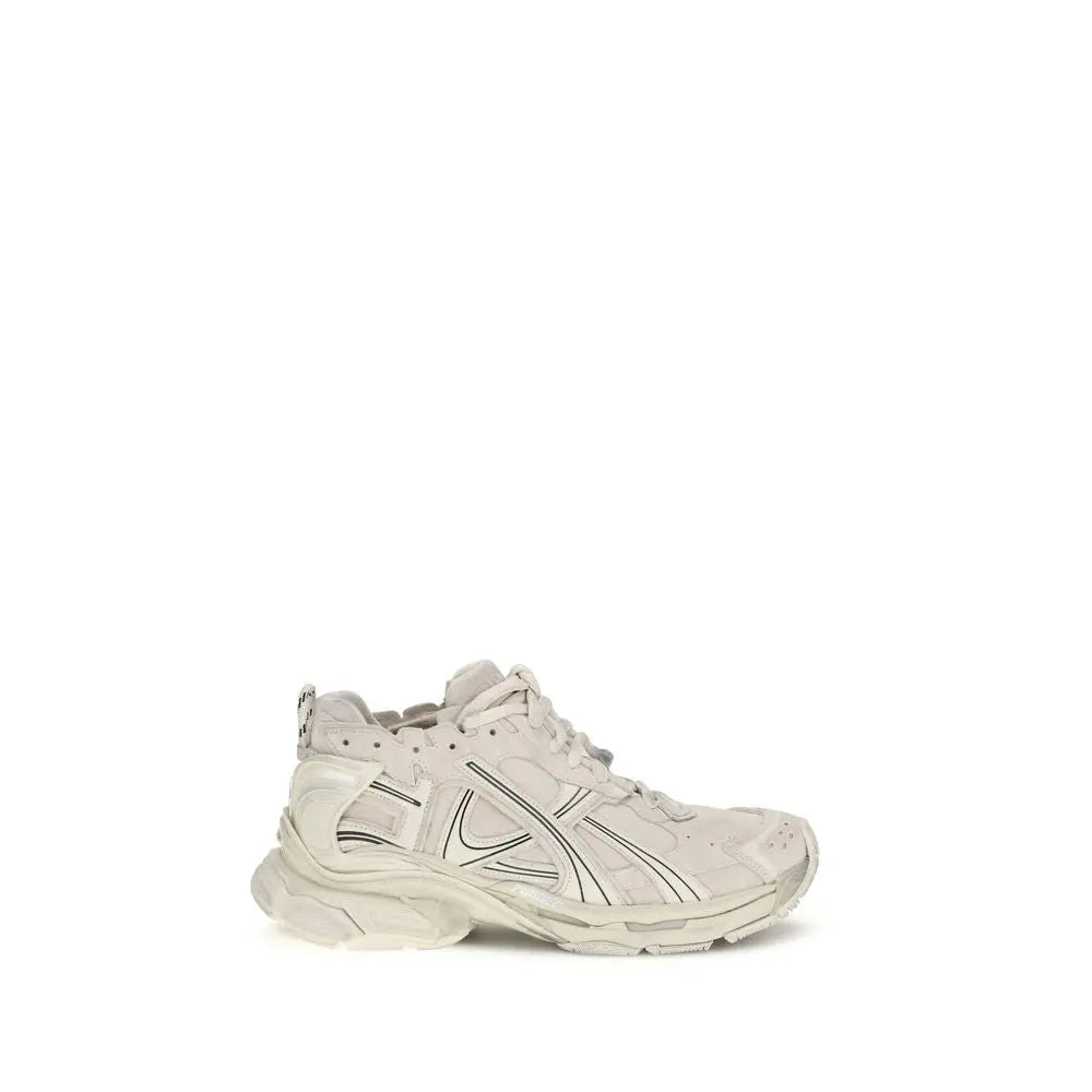 Balenciaga Runner Beige Calf Leather & Technical Fabric Sneakers Balenciaga