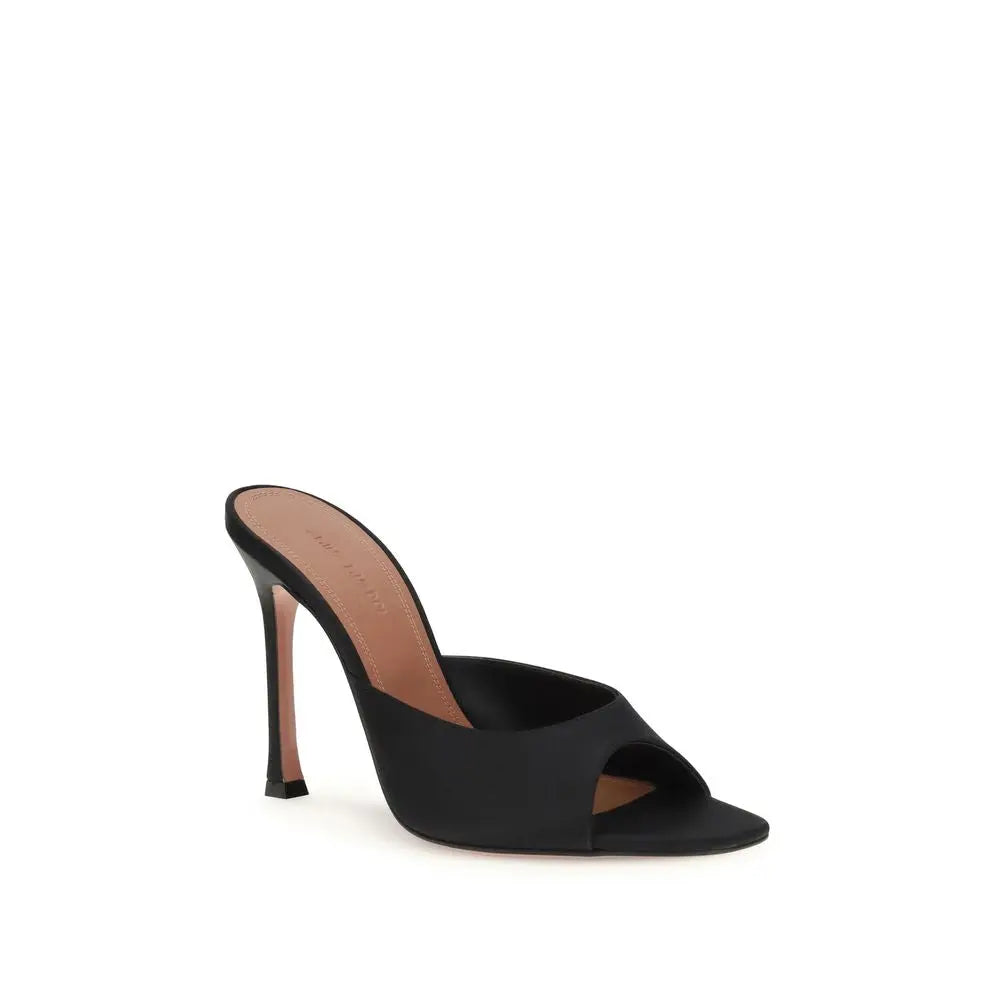 Amina Muaddi Alexa Suede Sandals – Zwart Amina Muaddi