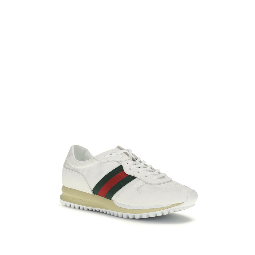 Gucci White Polyamide Athletic Sneakers Gucci