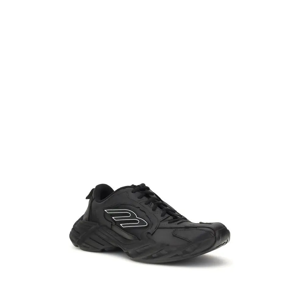 Balenciaga Black Calf Leather Bos Taurus Athletic Sneakers Balenciaga