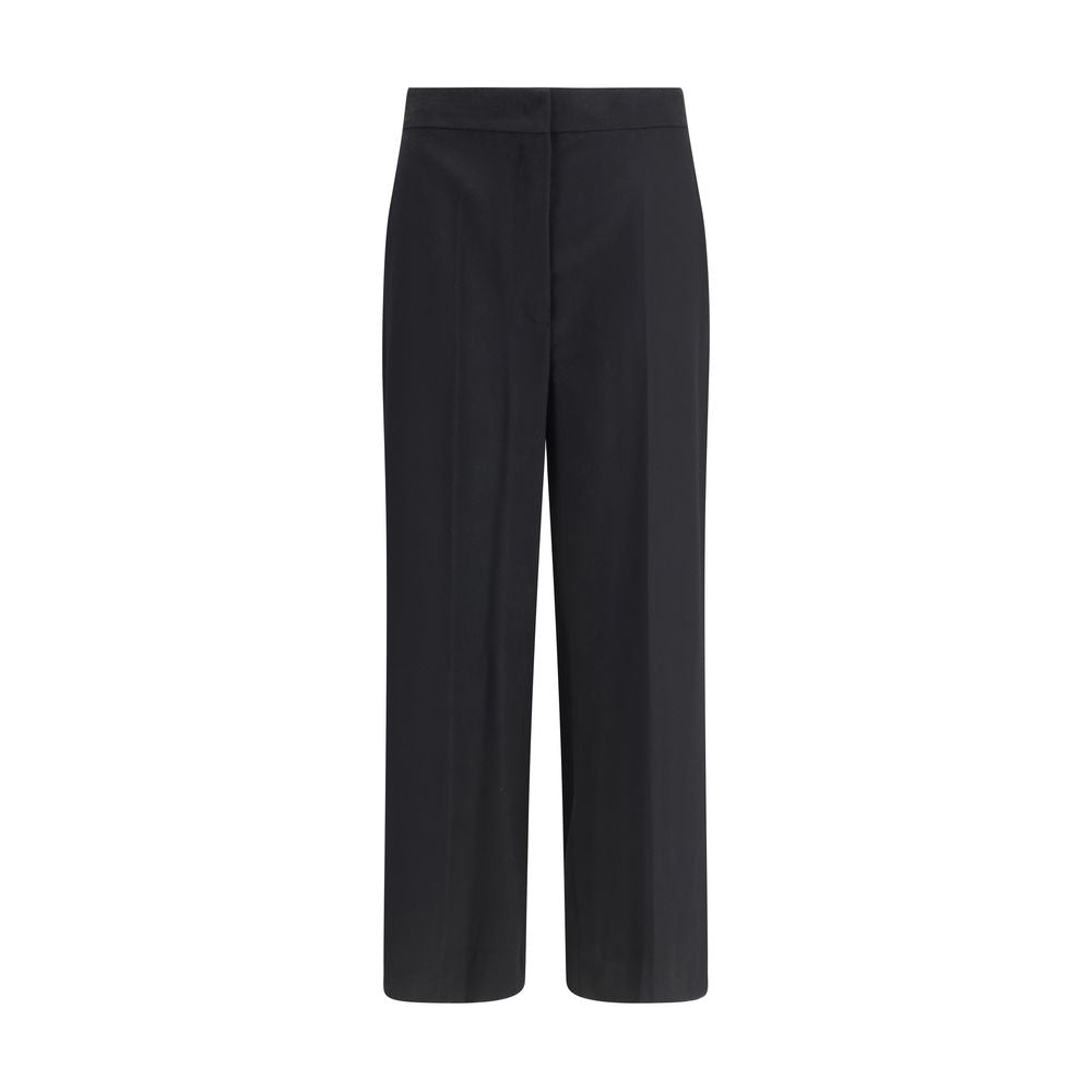 Max Mara Black Fleece Wool Casual Pants Max Mara