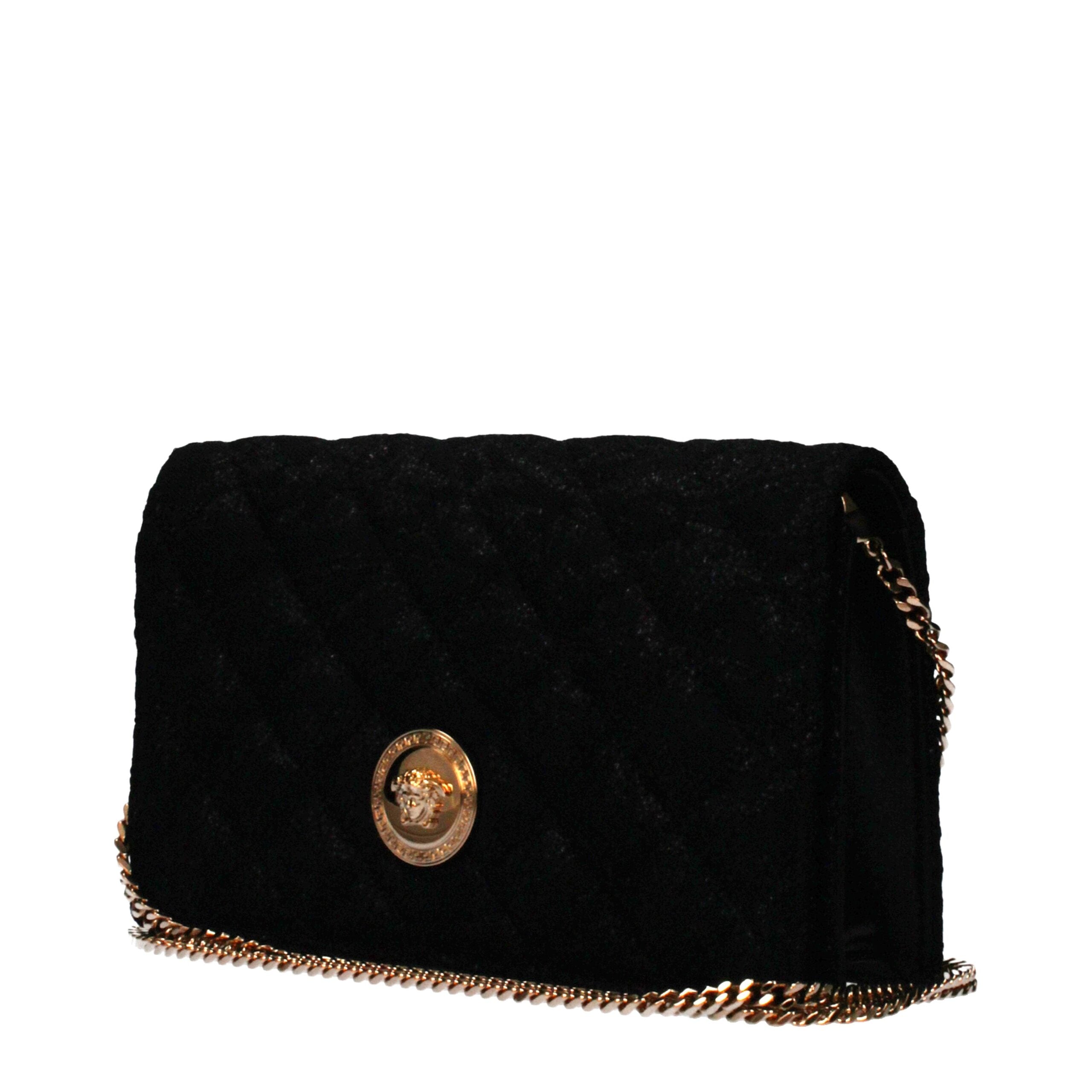 Versace La Medusa Quilted Clutch Bag – Zwart Jacquard met Gouden Medusa