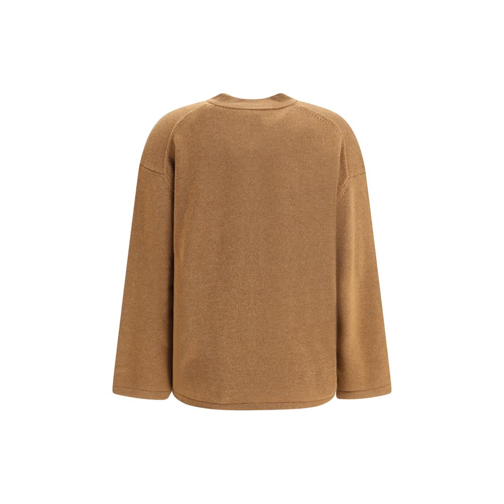 Max Mara Brown Wool Sweatshirt Max Mara