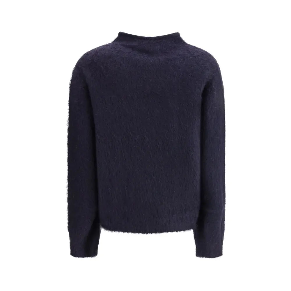 Max Mara Studio Blue Mohair-Blend Turtleneck Sweater Max Mara