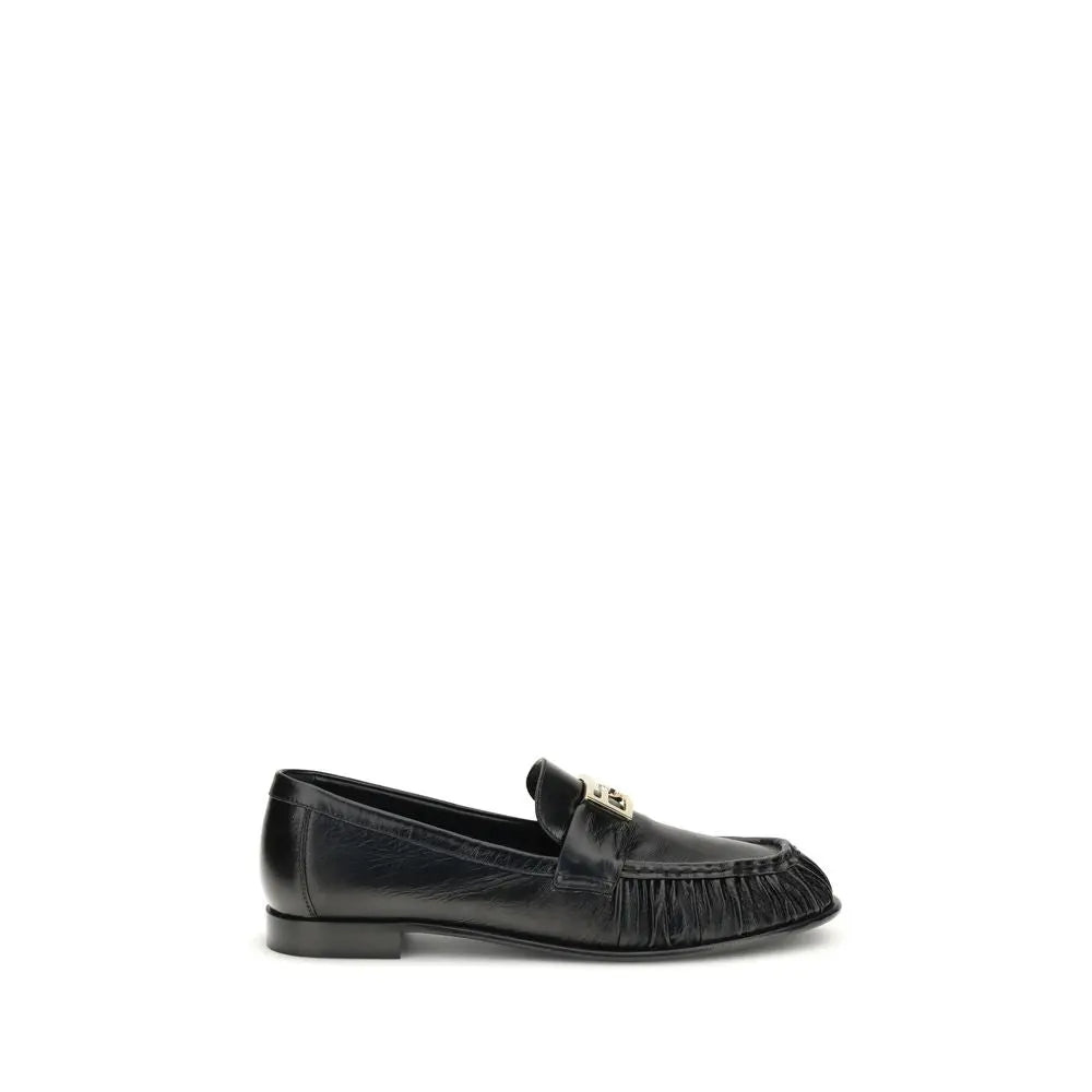 Fendi Nappa Baguette Loafers in Zwart met Metalen FF Detail | Maison Martin Fendi