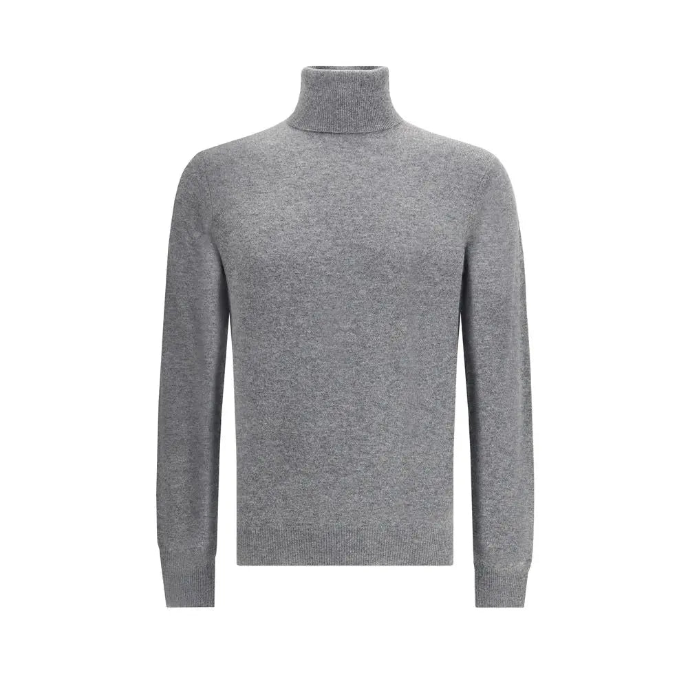 Aragona Cashmere Gray Merino Wool Turtleneck Aragona Cashmere