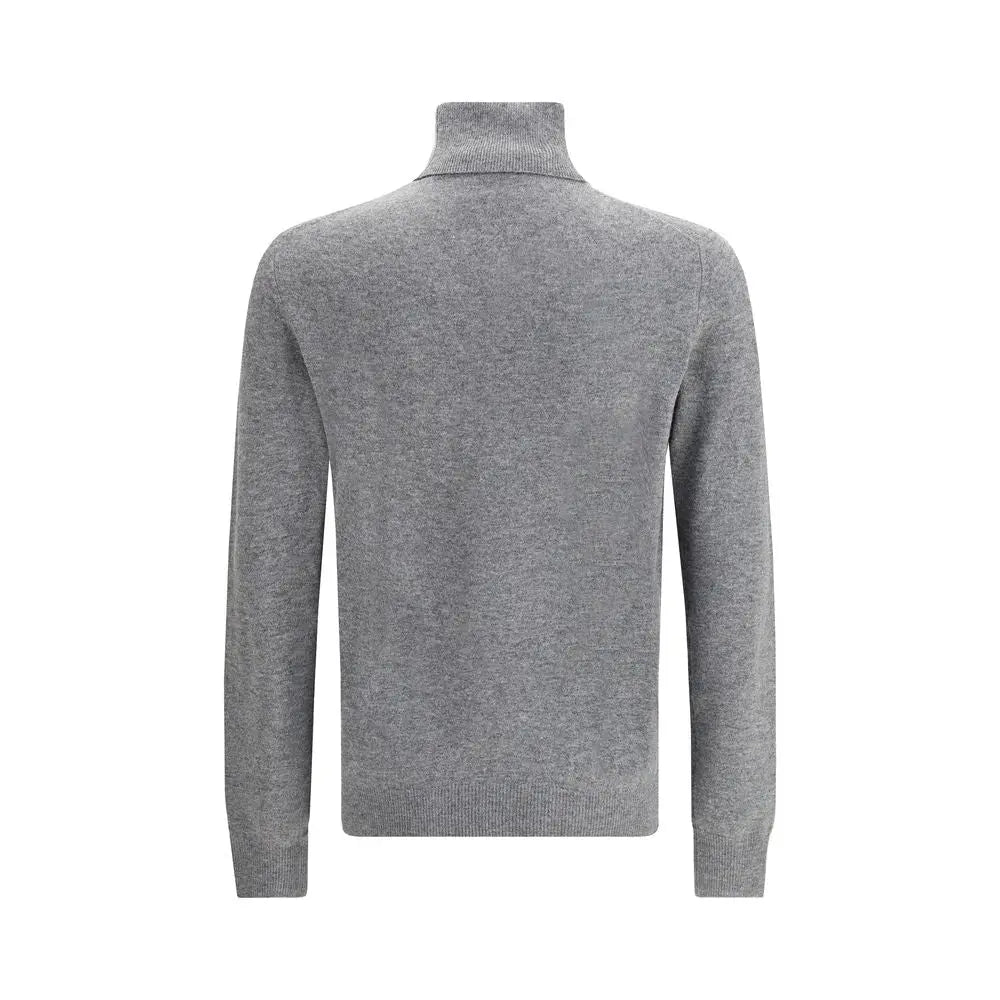 Aragona Cashmere Gray Merino Wool Turtleneck Aragona Cashmere