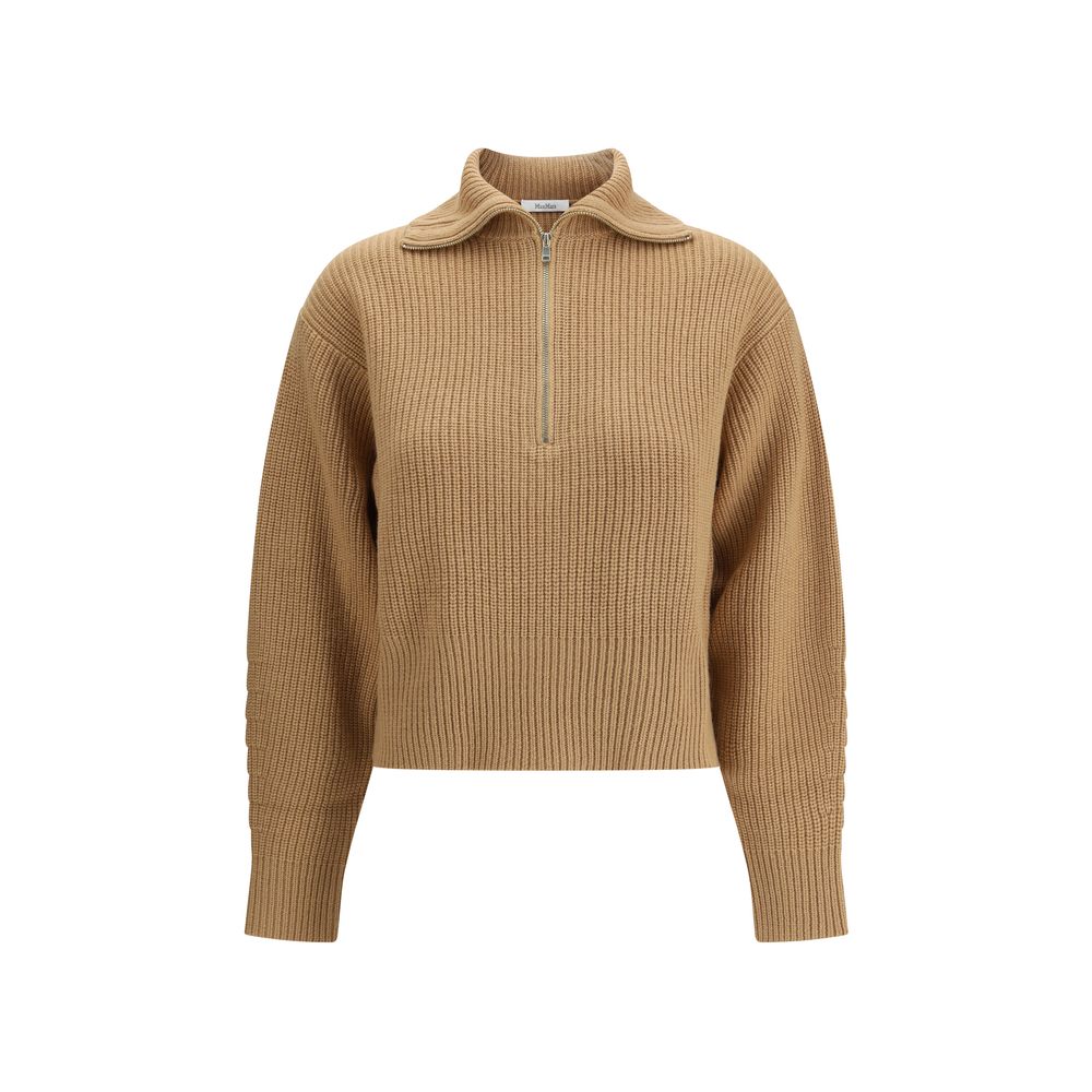 Max Mara Brown Wool Sweatshirt Max Mara