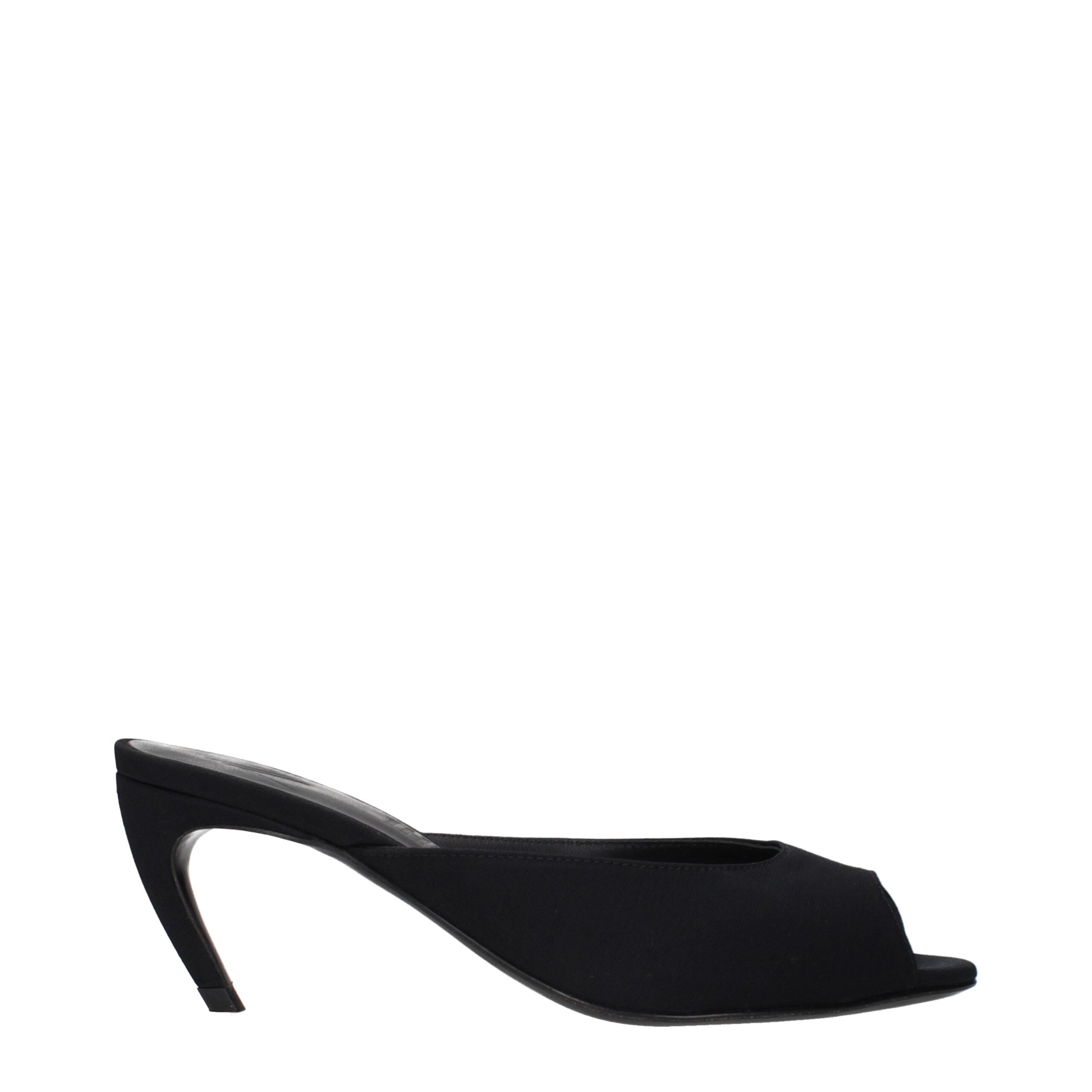 The Attico blackfabricflat verfijnde elegante sandalen