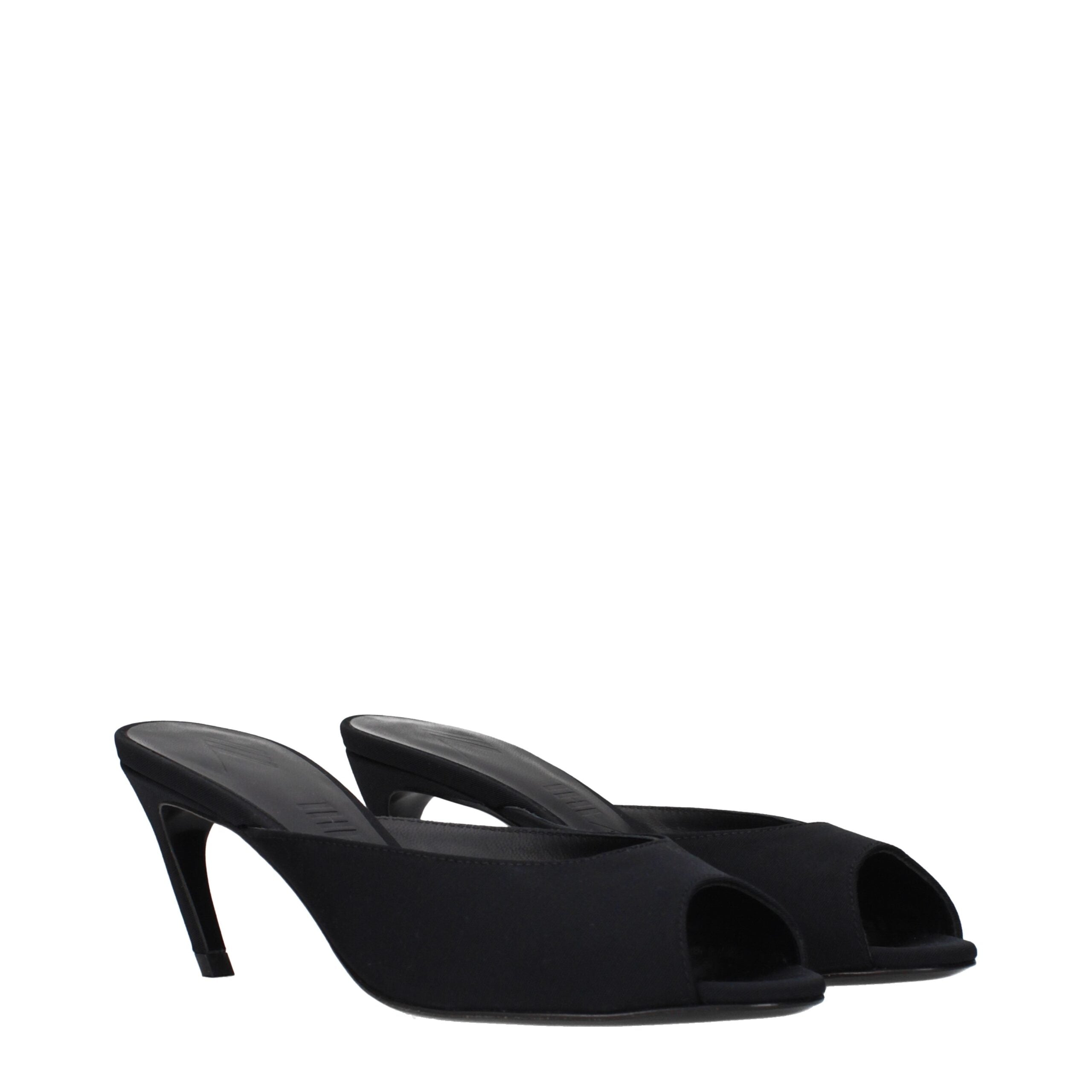 The Attico blackfabricflat verfijnde elegante sandalen