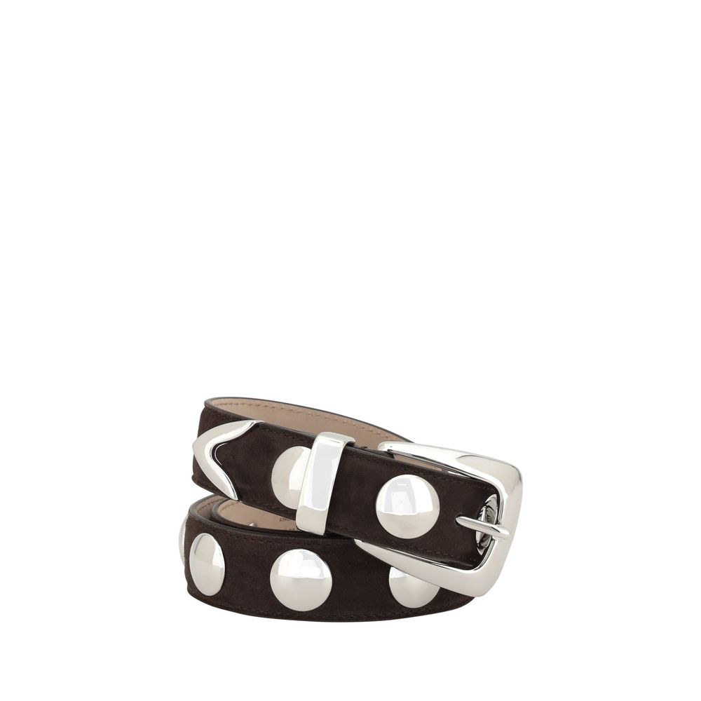 Khaite Brown Calf Leather Bos Taurus Regular Belt Khaite