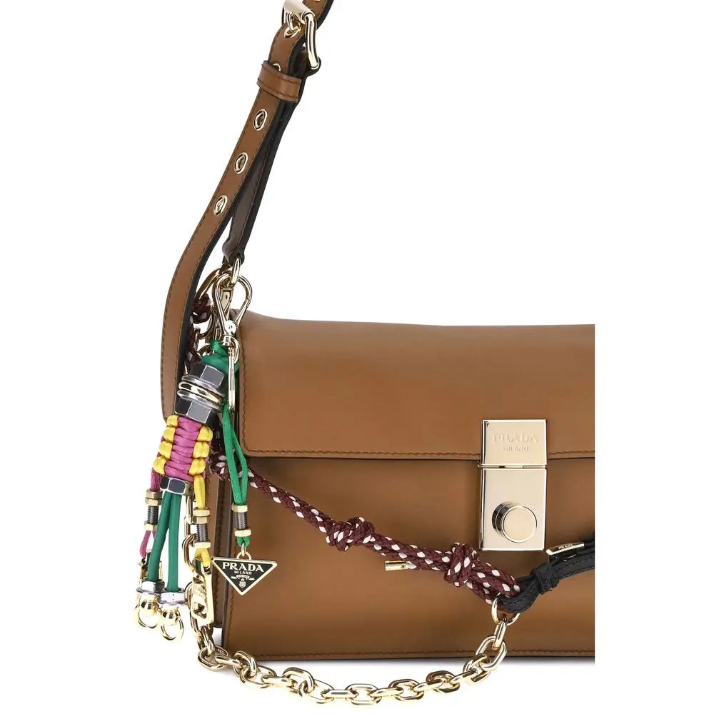 Prada Brown Calf Leather Bos Taurus Shoulder Bag Prada