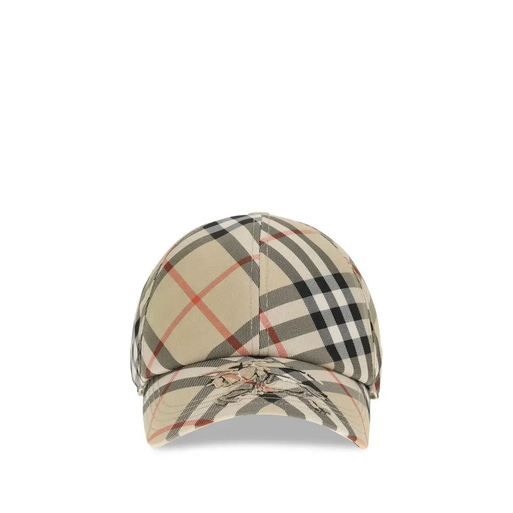 Burberry Check Baseball Hat – Beige Katoen Burberry