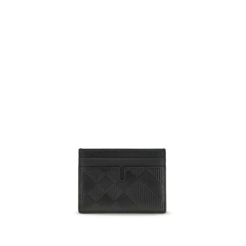 Burberry Check Leather Card Holder – Zwart Burberry