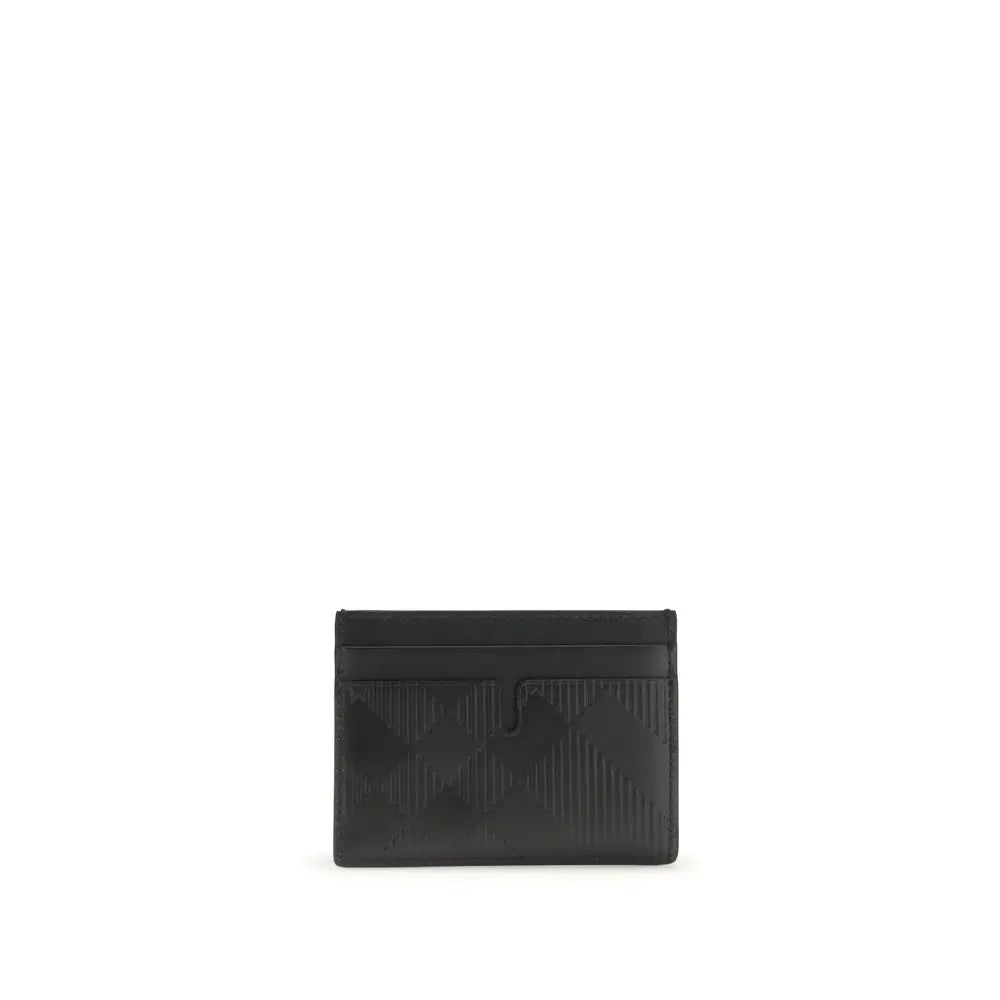 Burberry Check Leather Card Holder – Zwart Burberry