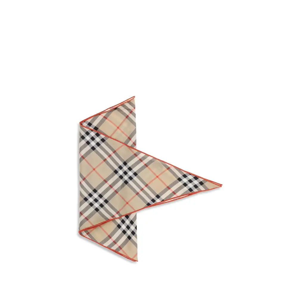 Burberry Diamond Silk Check Scarf – Beige Burberry